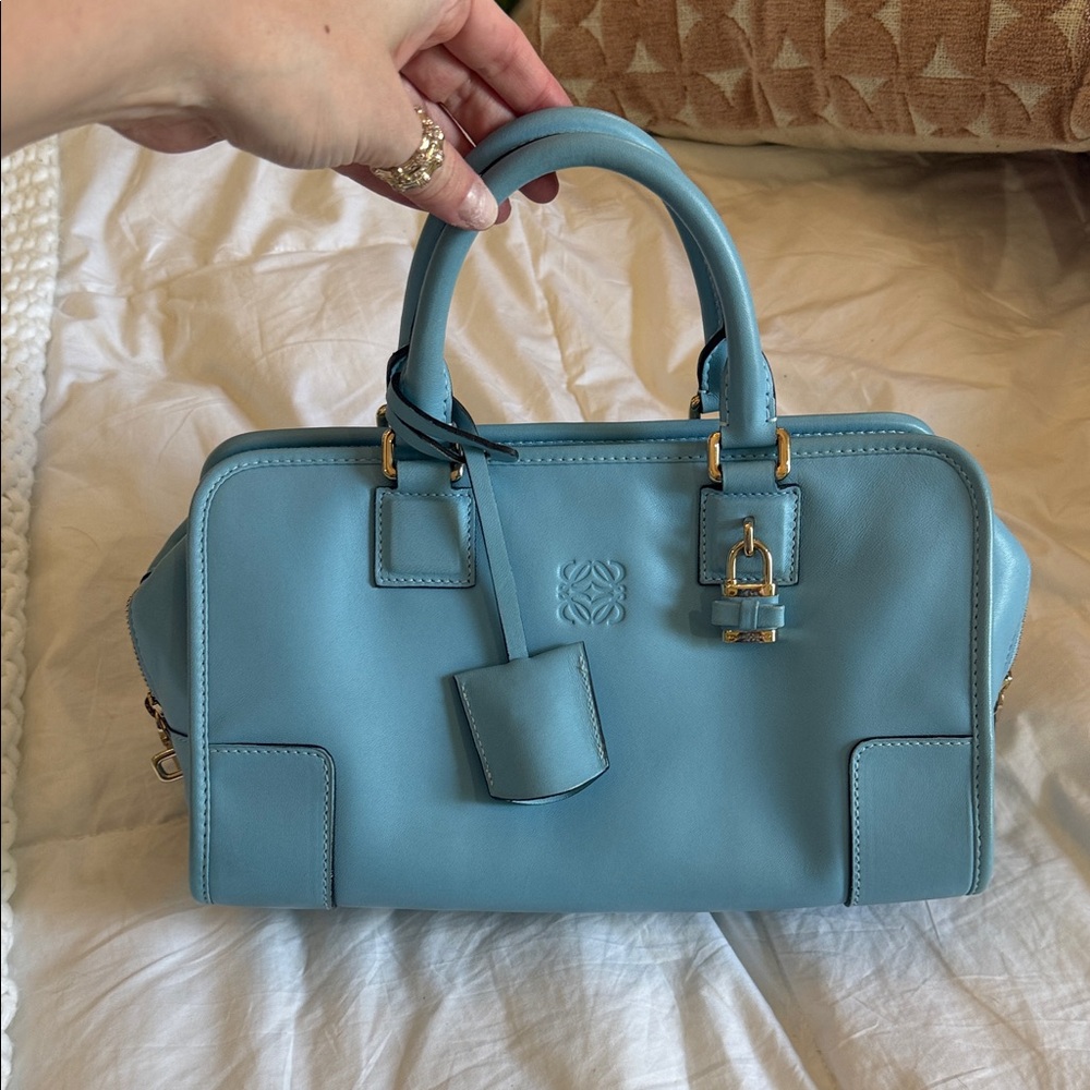 Loewe Powder Blue Leather Top-Handle Satchel
